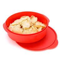 oliveware with Device Plastic Masala Box with Spoon - 700 microliters, 7 Containers with Spoon, Yellow