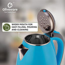 Elegant Electric Kettle by Oliveware, 1.8 litre, 360 degree Rotation, Heat Protection Handle, Automatic Power off - (Blue, 1800 ml)