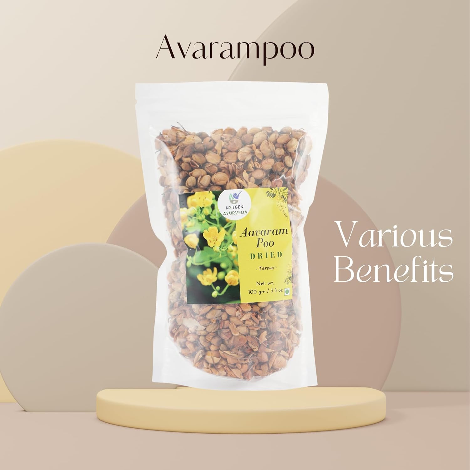 Nxtgen Ayurveda Avarampoo Flower | 100g | Dry | Avaram | Aavartaki | Tarwar