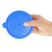 oliveware Magic Storage Containers, 100% Leak Proof and Spill Proof, 2 Stainless Steel Containers with BPA Free Airtight Lid (450ml Each) - Blue