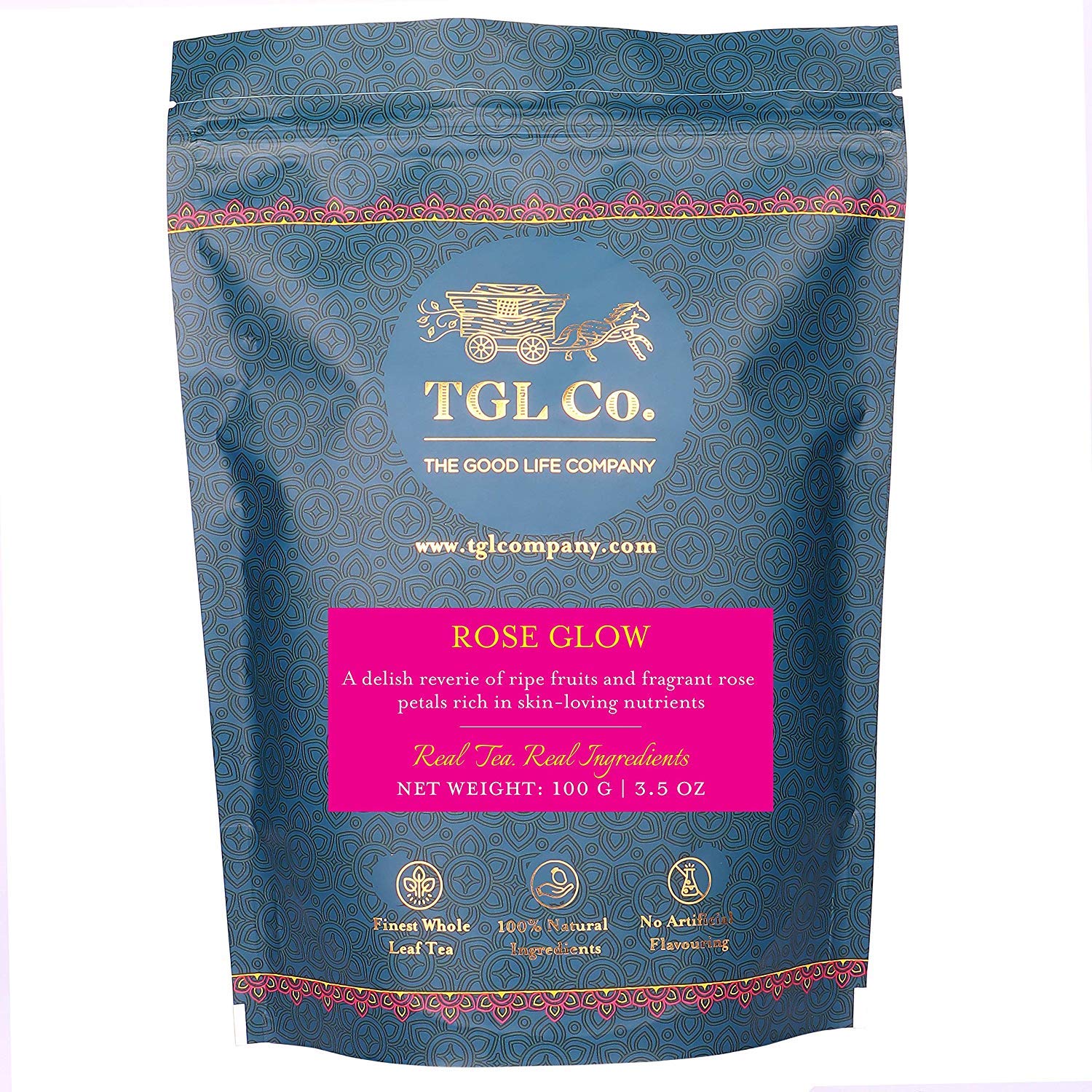 Rose Glow Black Tea Loose Leaf (100 Gm)