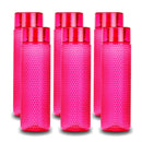 Oliveware Honey Comb 1 L Best Grip Water Bottle with Round Cap (1000 ml, Pink) - Pack of 6