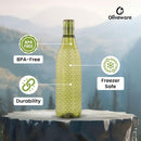 oliveware Premium Mosaic Range Plastic Water Bottle, 1L, Set of 6, Green