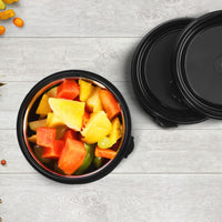 Oliveware Air Tight Lids for Benny Container | Set of 3 | Spill Proof | Leak Proof | For 290ml, 450ml, 600ml | Dishwasher & Freezer Safe (Black)