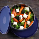 oliveware SOPL (logo) with Device Classic Duo Stainless Steel Storage Container with BPA Free Lid, Leak Proof & Spill Proof, Dishwasher & Freeze Safe, Set of 2 with 1000ml Each - Blue