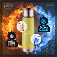 SOPL-OLIVEWARE Spyker Vacuum Double Wall Flask Bottle, Stainless Steel (500ml), Hot & Cold, Insulated Bottle, Fit for Indoor & Outdoors - Green