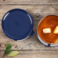 oliveware with Device Wonder Stainless Steel Containers, Leak Proof & Spill Proof, Dishwasher Safe, Set of 2 (450ml) Each - Blue