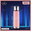 SOPL-OLIVEWARE Spyker Vacuum Double Wall Flask Bottle, Stainless Steel (500ml), Hot & Cold, Insulated Bottle, Fit for Indoor & Outdoors - Pink