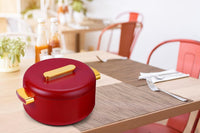 SOPL-OLIVEWARE Fresco Insulated Casserole, Inside Stainless Steel Keep Food Warm, BPA Free, Set of 1 (2000 ml Capacity) - Red