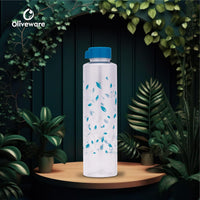 oliveware Elegant Range Premium PET Water Bottle With Better Grip, BPA Free & 100% Leak Proof, 1 Litre Bottle, For Home & Office Use, Pack of 6 - Green