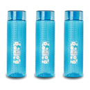oliveware Round Water Bottle, BPA Free & 100% Leak Proof, 1 Litre Bottle, Better Grip, for Home & Office Use, set of 6 - Blue