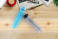 oliveware Premium RIDGED Range Plastic Water Bottle, 400ml, Set of 3, Blue