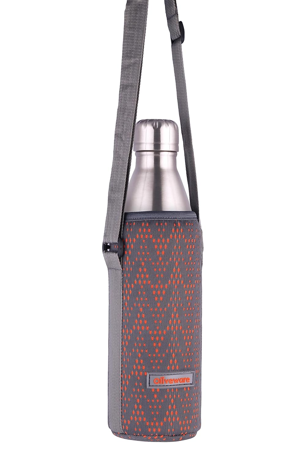 Oliveware Camo Vaccum Bottle with Sleeve, Stainless Steel (750ml), Hot and Cold, Insulated Bottle, Fit for Indoor & Outdoors - Silver