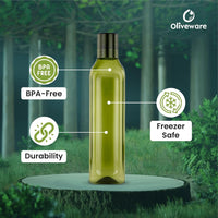 Oliveware Premium Plastic Water Bottle, 1L, Set of 6, Green