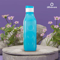 Oliveware Premium PET Water Bottle | SUPERIYA Range | Blue - Pack of 6 | 1 Litre Bottle | Better Grip | 1000 Ml Capacity | for Home & Office Use