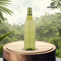 oliveware Premium Mosaic Range Plastic Water Bottle, 1L, Set of 3, Green