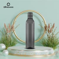 Oliveware Premium Plastic Water Bottle, 1L, Set of 6, Grey