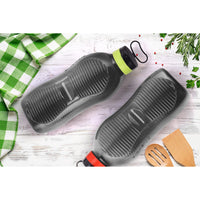 Oliveware King 2 Litre Water Bottle | For Home, Office & Gym | 2000 ML Jumbo Size | Sturdy with Holder | BPA Free Premium Bottle | Best Big 2L Bottle - Black Pink