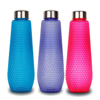 oliveware Corn Water Bottle with Round Cap | 1 Litre Bottle | BPA Free & Leak Proof | Sturdy | Multi | Pack of 3