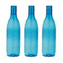 oliveware Premium Plastic Water Bottle, 1L, Set of 3, Blue
