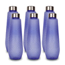 oliveware Corn Water Bottle with Round Cap | BPA Free & 100% Leak Proof | 1000 Ml | Sturdy | Violet | Pack of 6