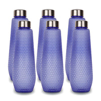 oliveware Corn Water Bottle with Round Cap | BPA Free & 100% Leak Proof | 1000 Ml | Sturdy | Violet | Pack of 6