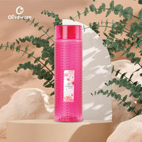 oliveware Round Water Bottle, BPA Free & 100% Leak Proof, 1 Litre Bottle, Better Grip, for Home & Office Use, set of 3 - Multi