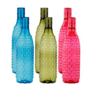 oliveware Premium Plastic Water Bottle, 1L, Set of 6, Multicolour