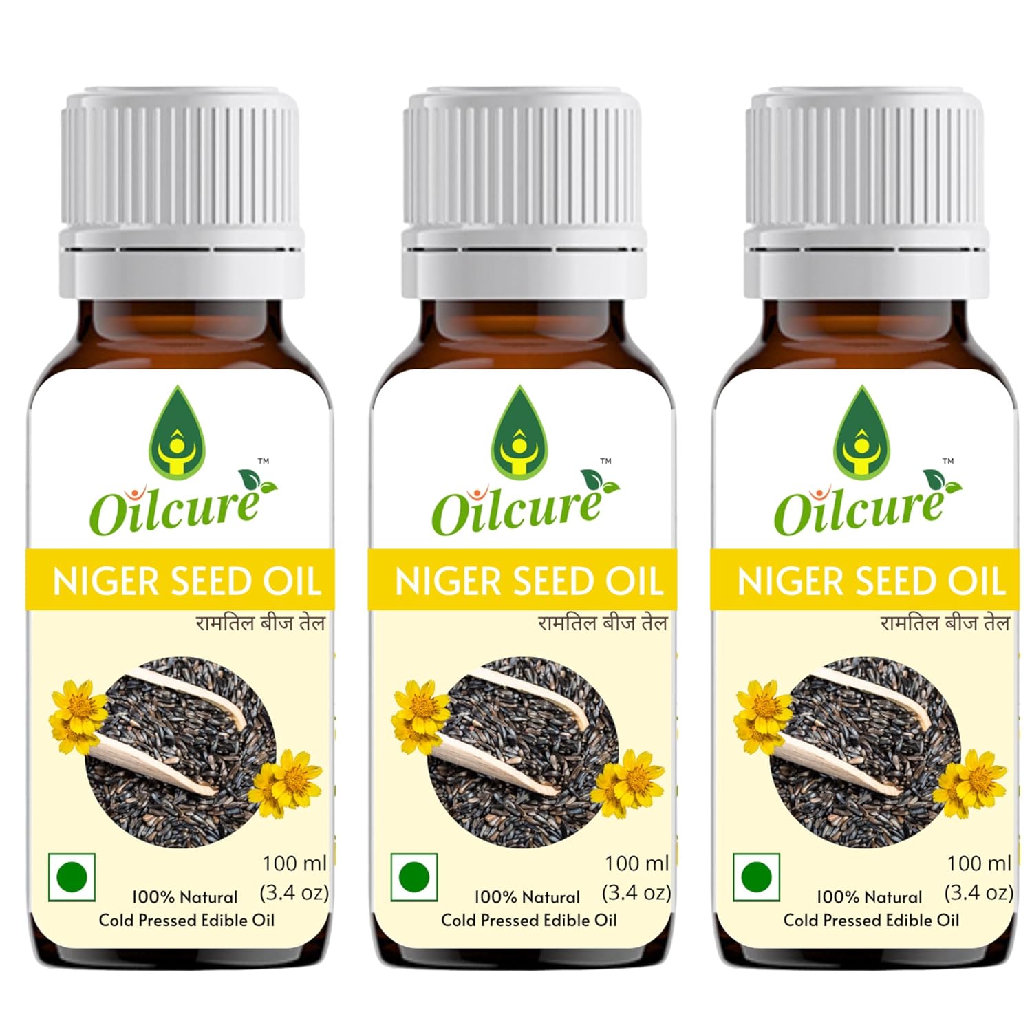 Oilcure Cold pressed Niger Seed Oil (100 ml) - Pack of 3