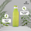Oliveware Premium PET Water Bottle | SUPERIYA Range | Green - Pack of 6 | 1 Litre Bottle | Better Grip | 1000 Ml Capacity | for Home & Office Use