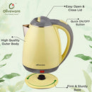 Elegant Electric Kettle by Oliveware, 1.8 Litre, 360 degree Rotation, Heat Protection Handle, Automatic Power off - (Green, 1800 ml)