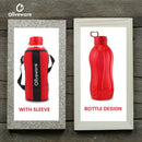 SOPL-OLIVEWARE Jumbo Water Bottle With Washable Carry Sleeve, Shoulder Strap, 2 Litre Bottle, BPA Free & Leak Proof, Fits in Fridge, Pack of 2 - Red