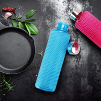 Oliveware Premium PET Water Bottle | Birdseye Range | 1 Litre Bottle | Better Grip | 1000 Ml Capacity | for Home & Office Use (Blue, 3)