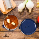 oliveware with Device Wonder Stainless Steel Containers, Leak Proof & Spill Proof, Dishwasher Safe, Set of 2 (450ml) Each - Blue