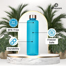 Oliveware Premium PET Water Bottle | Birdseye Range | 1 Litre Bottle | Better Grip | 1000 Ml Capacity | for Home & Office Use (Blue, 3)