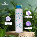 oliveware Elegant Range Premium PET Water Bottle With Better Grip, BPA Free & 100% Leak Proof, 1 Litre Bottle, For Home & Office Use, Pack of 6 - Green