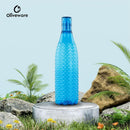 oliveware Premium Mosaic Range Plastic Water Bottle, 1L, Set of 3, Blue