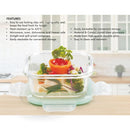 Oliveware Food Storage Container| Set of 2 | Square Containers| 320ml each|Air-Tight Fridge Organizer Case|BPA-Free Locking Lids |Microwave & Freezer Safe |Leak Proof Food Storage Meal Prep Containers