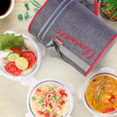 SOPL-OLIVEWARE Innox Glassware Lunchbox, Borosilicate Glass Containers, Microwave Safe & Leak Proof, 3 Containers with BPA Free Airtight Lids (400ml) Each - Red