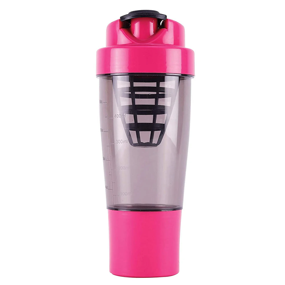 oliveware Gym Shaker 750 ml with Extra Compartment,BPA Free Plastic & 100% Leak proof, Ideal for Protein, Set of 1 - Pink