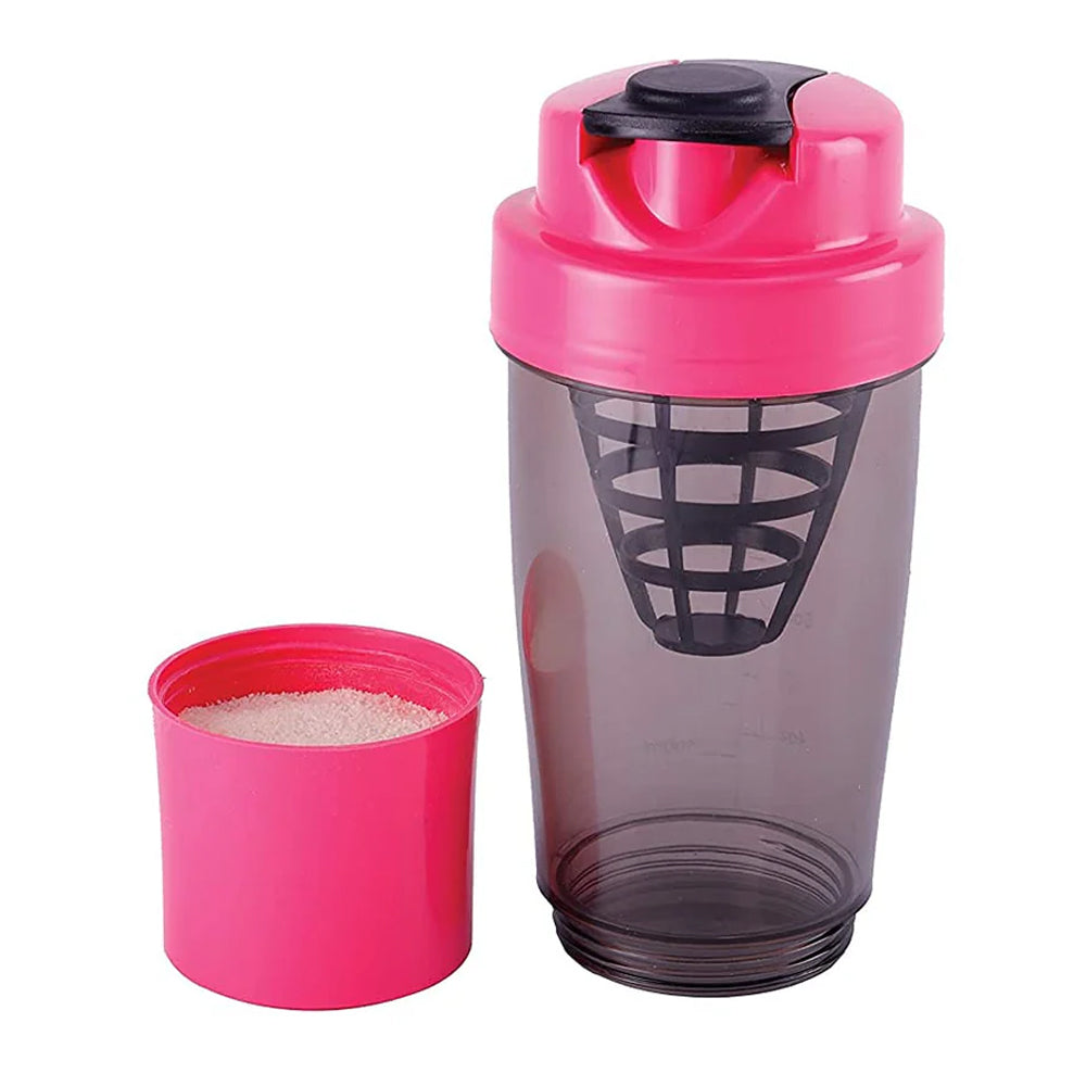oliveware Gym Shaker 750 ml with Extra Compartment,BPA Free Plastic & 100% Leak proof, Ideal for Protein, Set of 1 - Pink