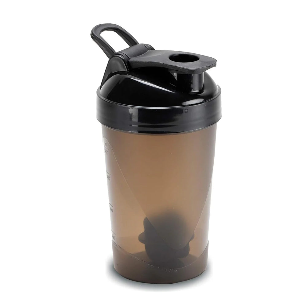 oliveware Smart and Fit Black Gym Shaker with 100% Leal Proof Guarantee, BPA Free Plastic, Ideal for Protein, Set of 1-500 ml