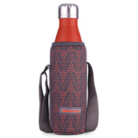 Oliveware Sigma Vacuum Bottle with Sleeve, Stainless Steel (500ml), Hot and Cold, Insulated Bottle, Fit for Indoor & Outdoors - Orange