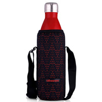 Oliveware Camo Vaccum Bottle with Sleeve, Stainless Steel (750ml), Hot and Cold, Insulated Bottle, Fit for Indoor & Outdoors - Red