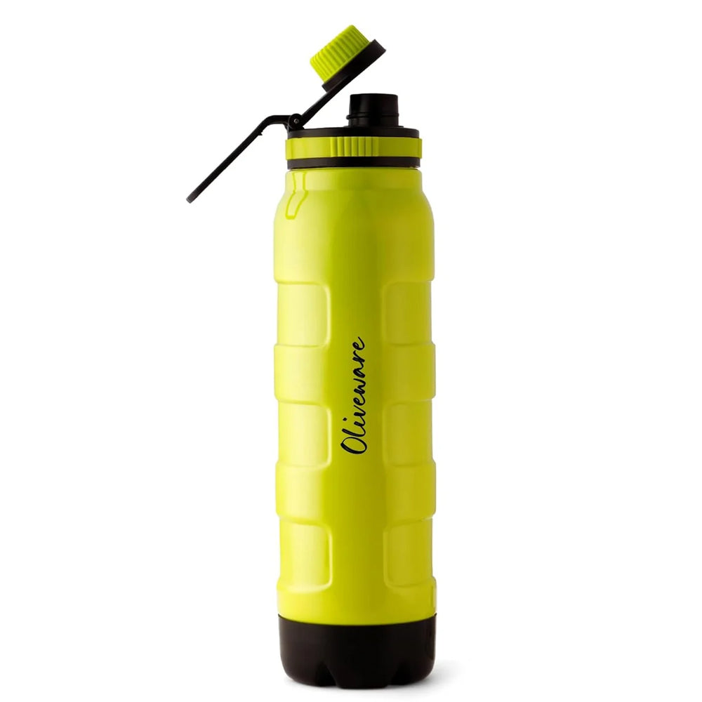 SOPL-OLIVEWARE Boom Buzz Water Bottle with Better Grip, 700 ml Bottle, BPA Free & Leak Proof, For Home, Office & Gym use - Green