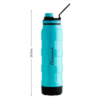 SOPL-OLIVEWARE Boom Buzz Water Bottle with Better Grip, 1000 ml Bottle, BPA Free & Leak Proof, For Home, Office & Gym use - Blue