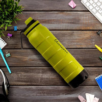 SOPL-OLIVEWARE Boom Buzz Water Bottle with Better Grip, 700 ml Bottle, BPA Free & Leak Proof, For Home, Office & Gym use - Yellow