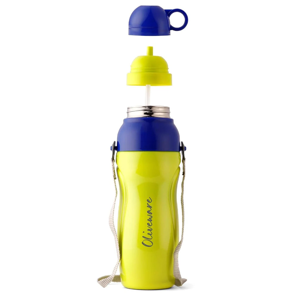 SOPL-OLIVEWARE Spin Water Bottle with Better Grip, 650 ml Bottle, BPA Free & Leak Proof, For Home, Office & Gym use - Green