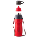SOPL-OLIVEWARE Spin Water Bottle with Better Grip, 500 ml Bottle, BPA Free & Leak Proof, For Home, Office & Gym use - Red