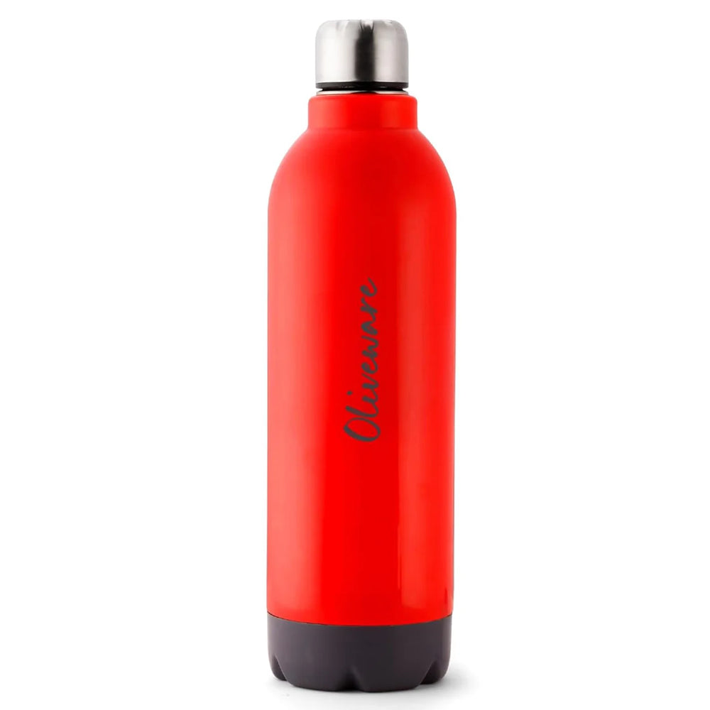SOPL-OLIVEWARE Qua Water Bottle with Better Grip, 850 ml Bottle, BPA Free & Leak Proof, For Home, Office & Gym use - Red
